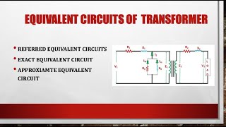 Transformer Equivalent Circuits transformers accircuits singlephasetransformer [upl. by Iormina]