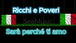 Ricchi e Poveri  Sarà perché ti amo  Piano cover [upl. by Hepsiba260]