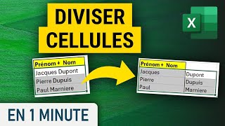 Comment diviser des cellules dans Excel [upl. by Mansfield]