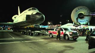 Toyota Tundra tows space shuttle Endeavour [upl. by Attenej695]