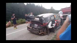 RALLY ACROPOLIS 2024 TAKAMOTO KATSUTA THREE WHEELS [upl. by Yar]