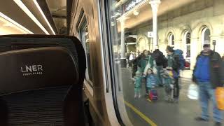 Passing through Morpeth On A LNER Class 801 Azuma 29324 [upl. by Llezniuq]