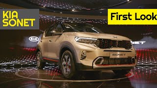 Kia Sonet First Look  GT Line Interior And Exterior Hands On Impressions [upl. by Breech]