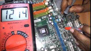 how to confirm North Bridge GMCH Faulty lciit self learning laptop chip level video course [upl. by Nnomae899]