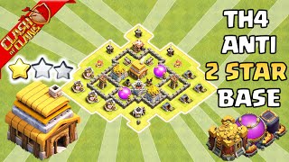 Town hall 4Th4 Base  Town hall 4Th4 FarmingTrophyPushingWar Base  Coc Th4 Base Link 2024 [upl. by Sabine]