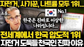 한국이 자전거 도둑 전세계 1위가 된 이유 l 한국이 1위가 된 소름끼치는 이유들 [upl. by Wyne886]