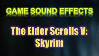 Skyrim Sound Effects  Shout Power Disarm Impact [upl. by Ellerd310]