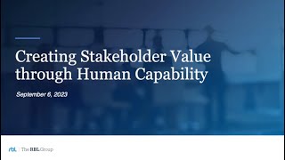 Creating Stakeholder Value Through Human Capability with Dave Ulrich  09062023 [upl. by Ruskin]