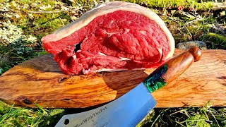 Tender and Juicy Beef with flufy Basamati rice ASMR outdoor Cooking Camping Relaxing Video [upl. by Lirba]