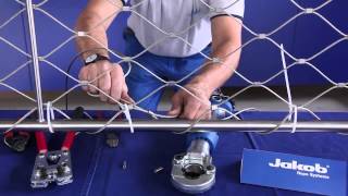 Jakob Rope Systems  Installation of a Safety Net WEBNET [upl. by Kcirdek]