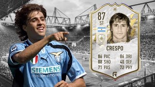 FIFA 22 ICON HERNAN CRESPO 87 PLAYER REVIEW  FIFA22 ULTIMATE TEAM [upl. by Ainet440]