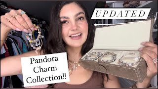 UPDATED  MY PANDORA BRACELETS  CHARM COLLECTION  DISNEY PARKS EXCLUSIVE CHARMS [upl. by Ellehcrad]