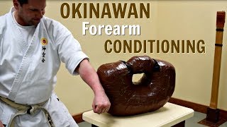 Okinawan Forearm Conditioning  Uechi Ryu Karate [upl. by Maurilla]