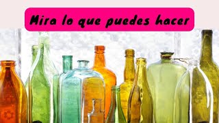 💓👉 BOTELLAS de CRISTAL decoradas  IDEAS FACILES 💡 3 DIY de MANUALIDADES [upl. by Dedric]