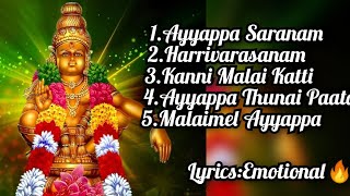 Ayyappan Swami Songs tamil🔥Collection New lyrics tamil bakthi 🎵songs [upl. by Ihcelek]