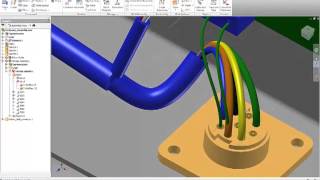 Completed Cable and Harness Autodesk Inventor Exercise [upl. by Jory]