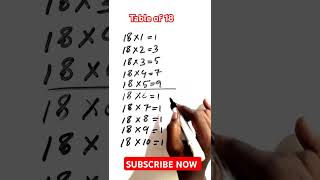 Easy Tricks Maths Table of 18  Short Tricks Table table tableof18 shortvideo shortfeed [upl. by Odnavres]