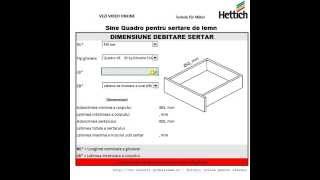 Calculator debitare sertare pentru sine Quadro Hettich [upl. by Cherian]