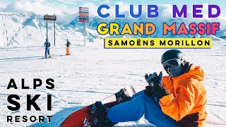 CLUB MED GRAND MASSIF  Ski Resort Tour Room Ski Rental Buffet and Snowboarding [upl. by Eyma]