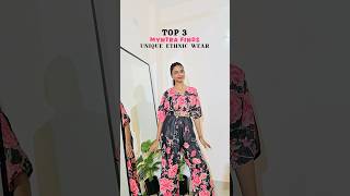 Top 3 Unique Ethnic Wear From Myntra💗Affordable Ethnic Set For Wedding amp Festivals 🔱 classywings [upl. by Aihseyn]