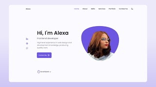 Responsive Personal Portfolio Website Using HTML CSS And JavaScript  DarkLight Mode [upl. by Boswall]