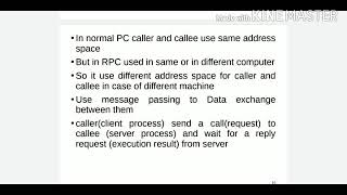 DOS 24Distributed Operating SystemRemote Procedure call Model [upl. by Yeneffit]