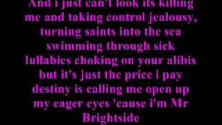 The killers Mr brightside lyrics [upl. by Amaso]