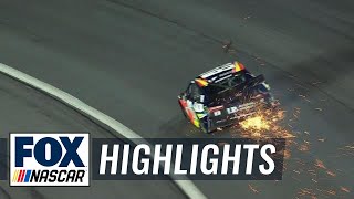 Alex Bowman suffers heavy damage after slamming the wall  2018 AllSTAR RACE  NASCAR on FOX [upl. by Anniroc]