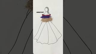 Glitter dress drawing art dress drawing [upl. by Cliffes306]