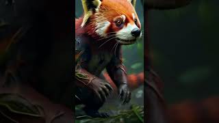 Red Panda And Otter Combination animalhybrid shorts [upl. by Bennion]