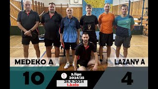 Medeko A  ObSK Unimat Lazany A 104  3 liga  Stolný Tenis  Sezóna 20242025 [upl. by Noived659]