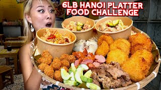 6LB HANOI PLATTER FOOD CHALLENGE in Vietnam RainaisCrazy [upl. by Alag]