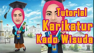 Tutorial Cara membuat Karikatur Wisuda di Photoshop  Smudge Painting Dinda Hauw [upl. by Afatsum531]