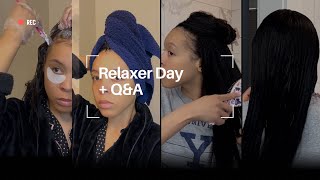 Detailed Relaxer Day  Answering My Most Asked Relaxer Questions Part1 [upl. by Ellehsyt]