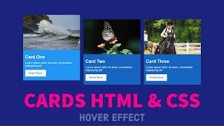 How To Make Cards in HTML CSS  CSS Card Design [upl. by Enenej]