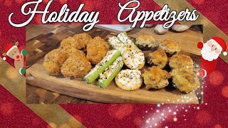 3 Easy Delicious Holiday Appetizer recipes [upl. by Aratal]