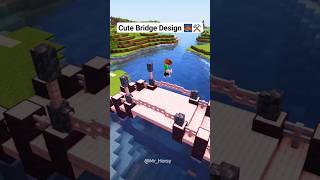 Cute Cherry Blossom Bridge Build in Minecraft 🌉⚒️ shorts [upl. by Anailuig]