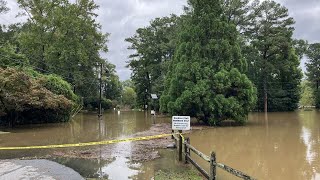 Neighborhoods in Cobb County experience major flooding after Hurricane Helene [upl. by Anertac]