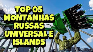 05 MELHORES MONTANHASRUSSAS DO UNIVERSAL STUDIOS E DO ISLANDS OF ADVENTURE [upl. by Doownyl]