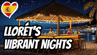 Lloret de Mar Spain Night Walk Through Mediterranean Nightlife in 4K 🌴🇪🇸 [upl. by Neeleuqcaj295]