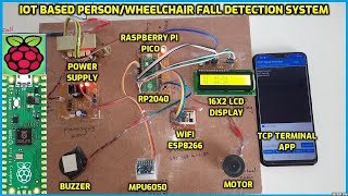 IOT Based PersonWheelchair Fall Detection System Using Raspberry Pi Pico and MPU6050 Sensor [upl. by Anali]