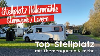 Wohnmobil Stellplatz Hollenmühle Stemwede Levern  Rila Erleben  Garten der Sinne  Themengarten [upl. by Mickie]