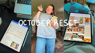 OCTOBER RESET  Digital Planning Vision Board goal setting Goodnotes FREE Digital planner [upl. by Mariande]