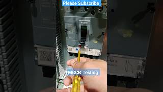 Manually Testing of MCCB operation mccb testing manually technical [upl. by Naesyar]