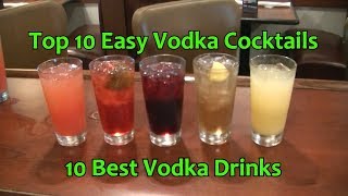 Top 10 Vodka Cocktails Easy Vodka Drinks Best Vodka Cocktail [upl. by Eras]