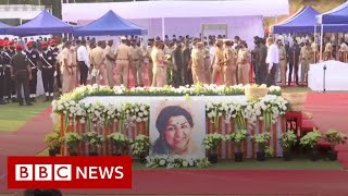 Singer Lata Mangeshkar cremated in Mumbai with full state honours  BBC News [upl. by Pyle748]