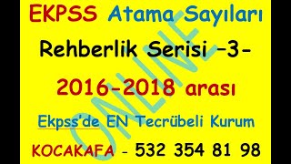 Ekpss 2016 sınavı ile 20162018 yılları arasında sınav istatistikleri 3Rehberlik videomuz Kocakafa [upl. by Amesari]