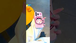 Cute little new headband cartoon pinch shell Mobile phone case [upl. by Ahsinned]