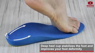 Arch Support Shoe Insoles Children Cushioning Shock Absorption Velvet Surfaces Deep Heel Cup [upl. by Absalom]