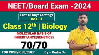 MOLECULAR BASIS OF INHERITANCE GENETICS  Class 12th  One Shot  NEET 2024 NCERT Rudra sir [upl. by Eeneg245]